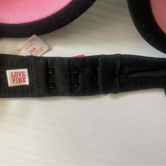 PINK Victoria's Secret Multi-Way Demi Bra Black 36B - Picture 8 of 10